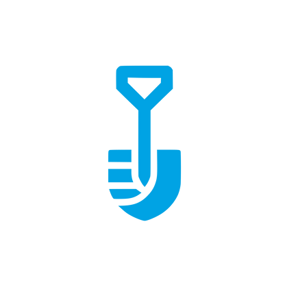 Black Shovel Logo #00a3e4
