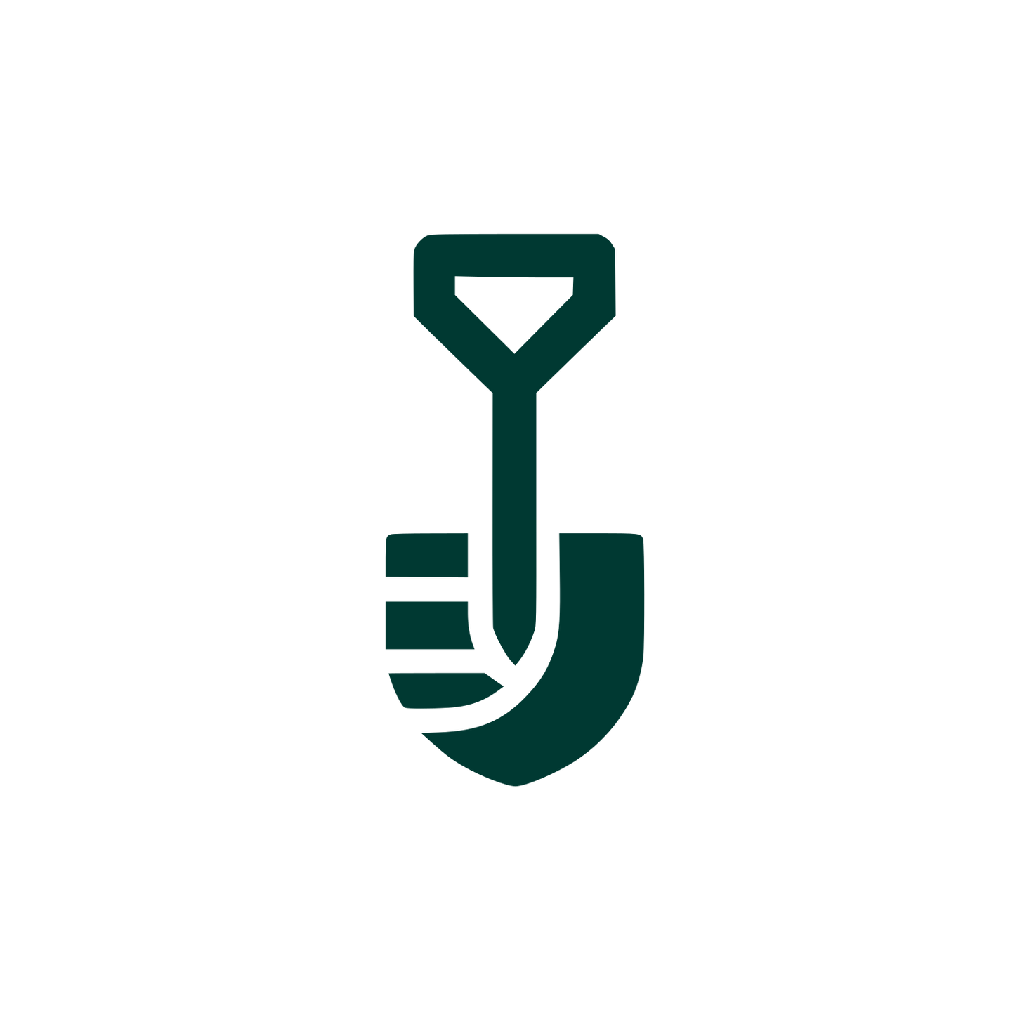 Black Shovel Logo #003932