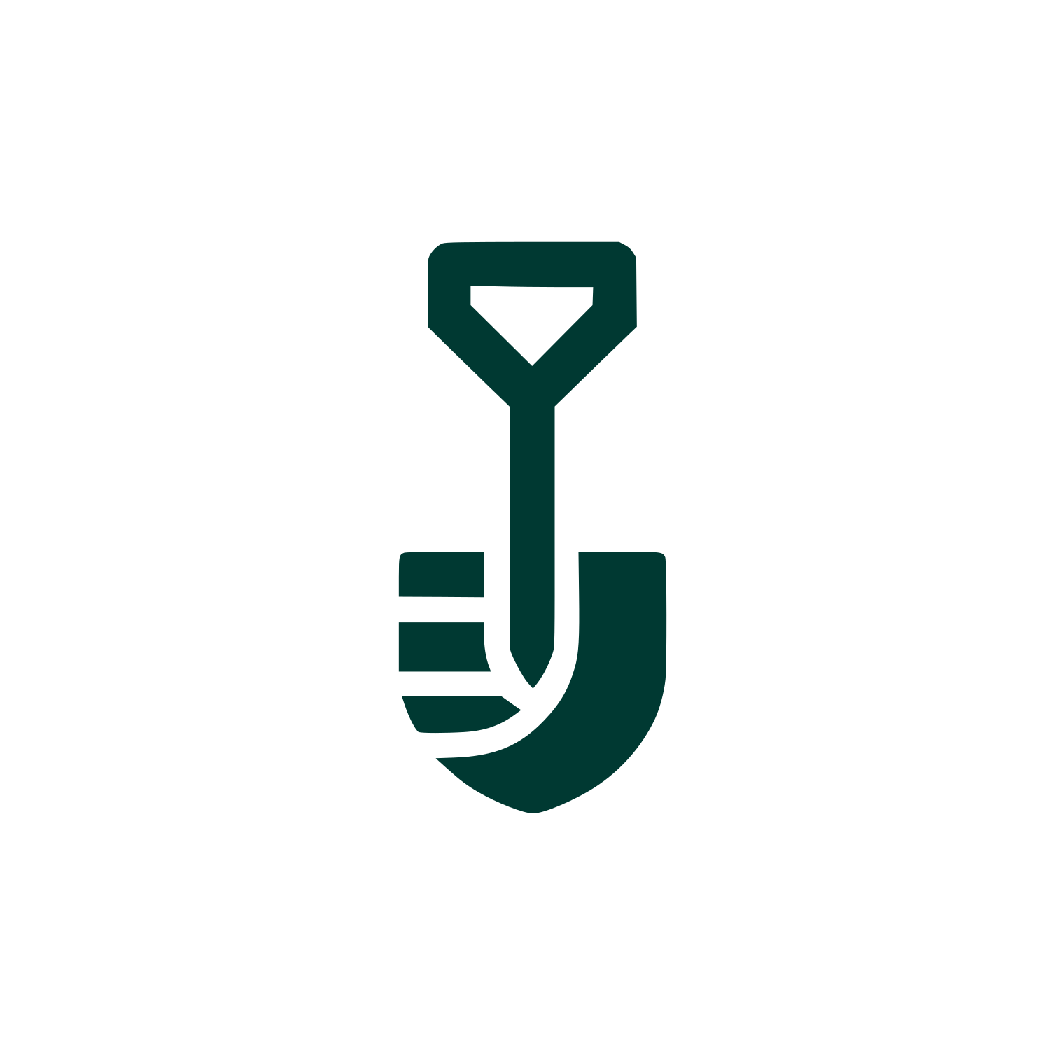 Black Shovel Logo #003932