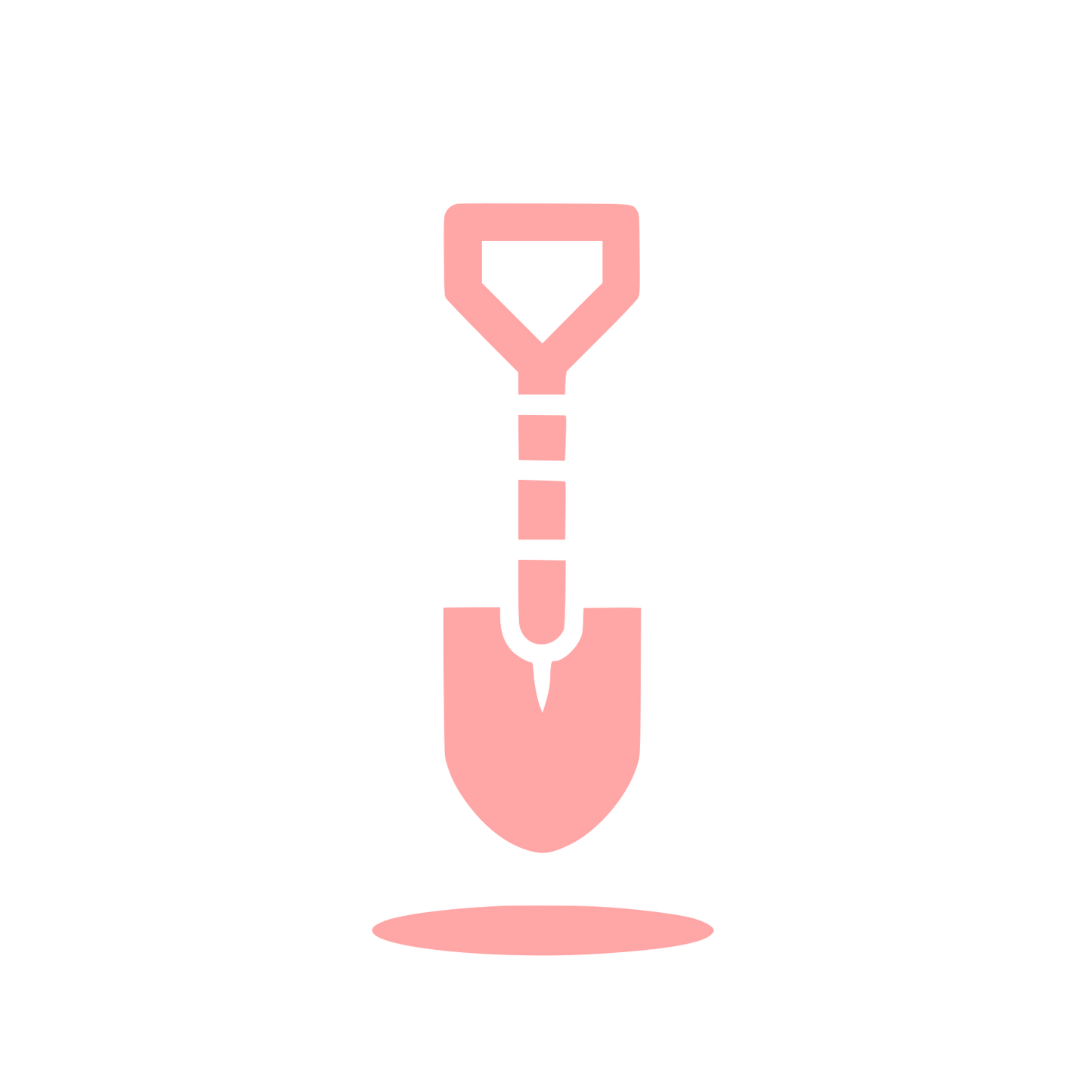 Shovel Symbol Logo #ffa6a6