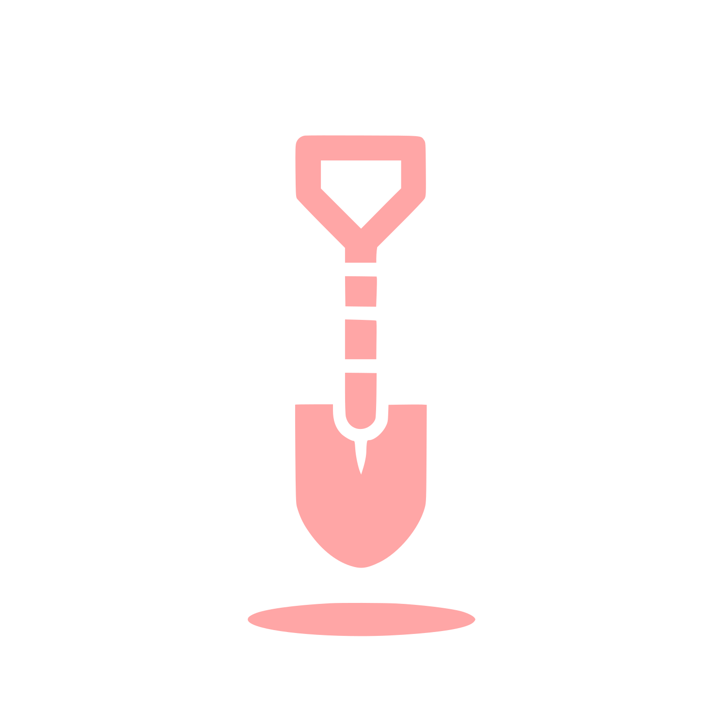 Shovel Symbol Logo #ffa6a6
