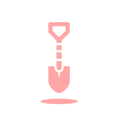 Shovel Symbol Logo #ffa6a6