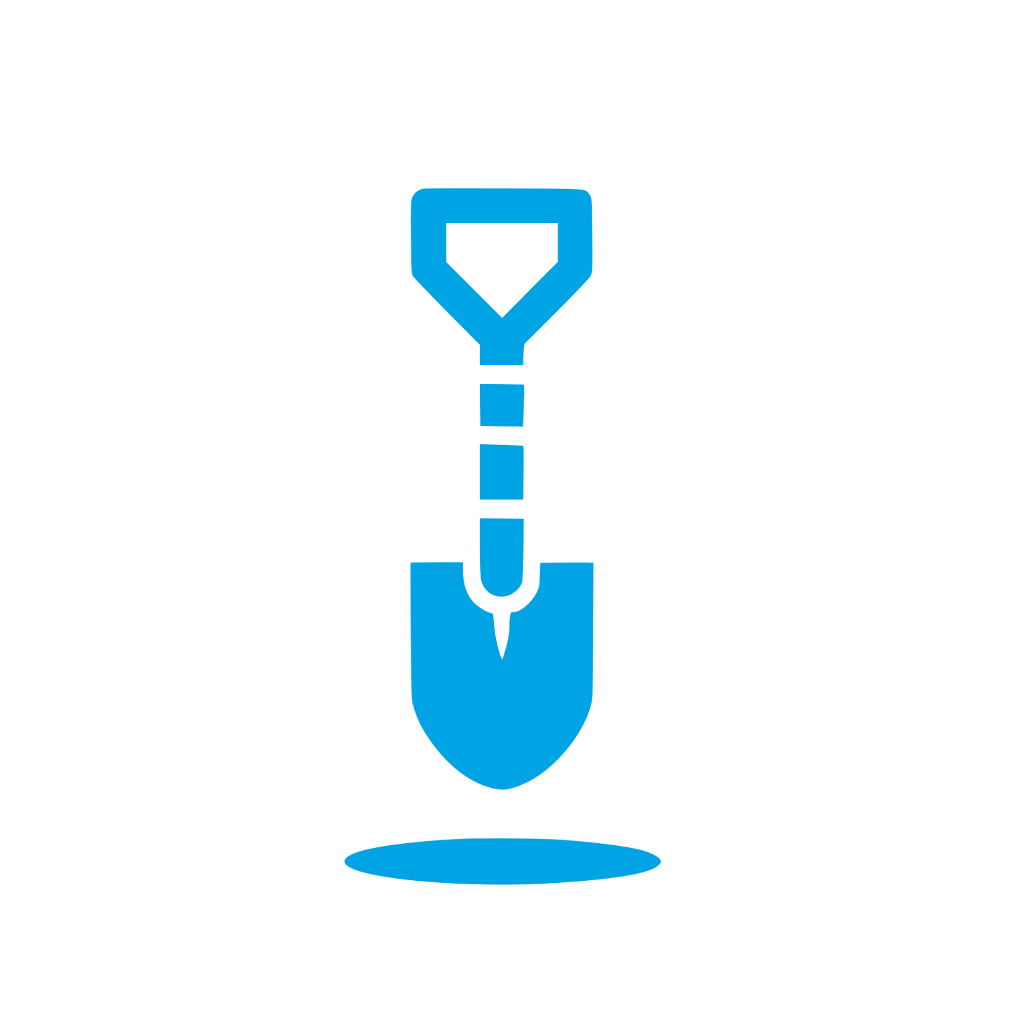 Shovel Symbol Logo #00a3e4