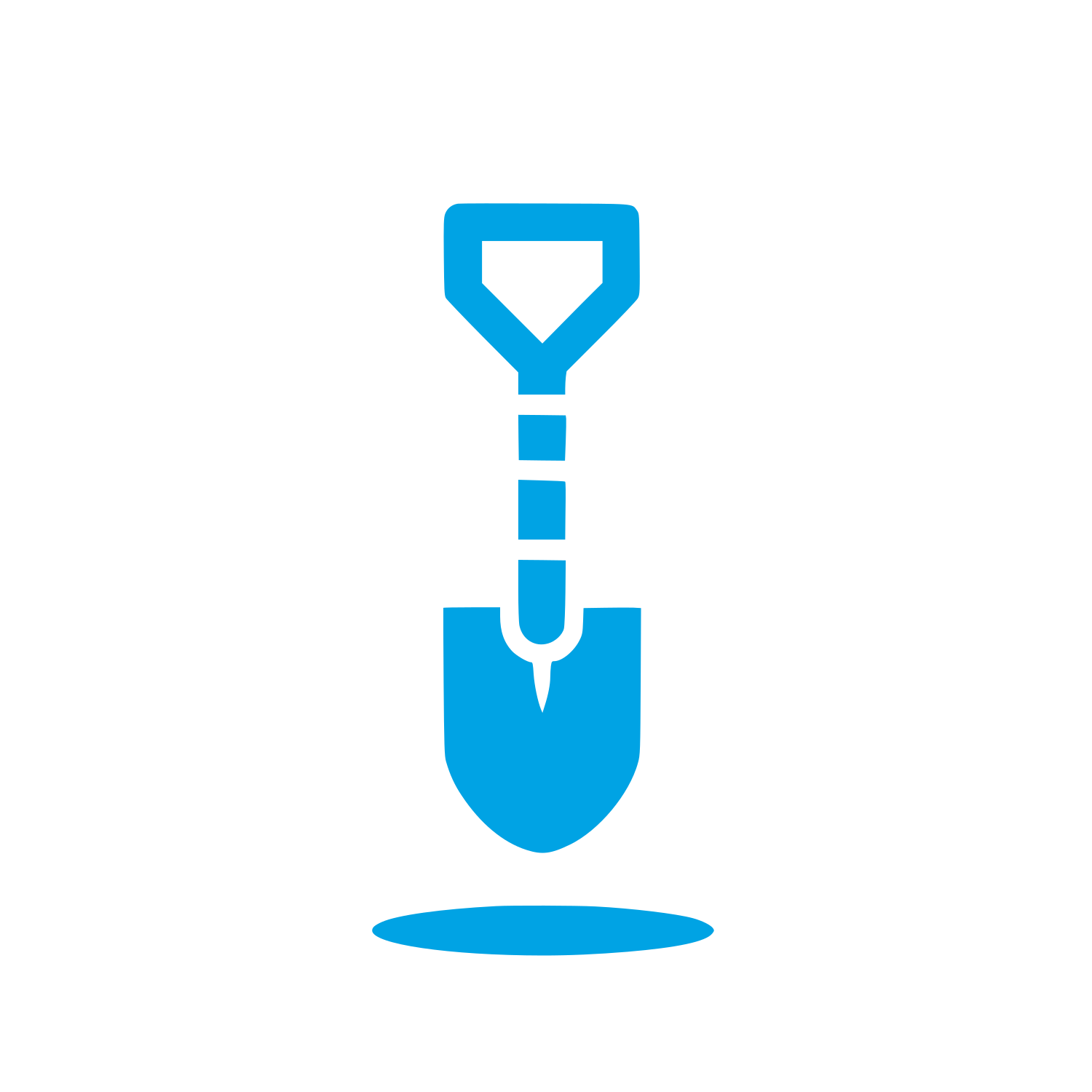 Shovel Symbol Logo #00a3e4