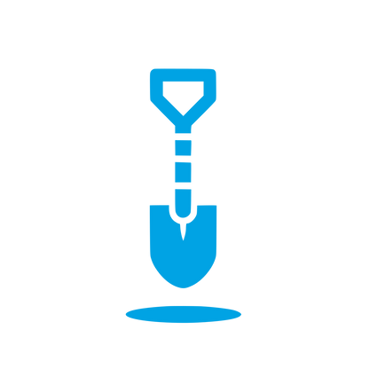 Shovel Symbol Logo #00a3e4