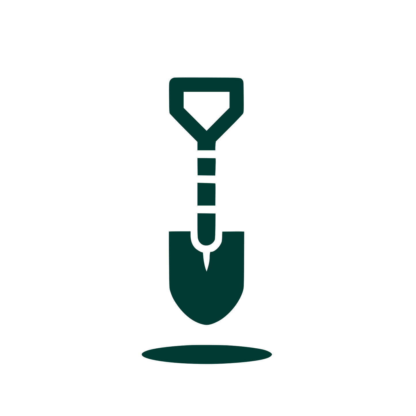Shovel Symbol Logo #003932