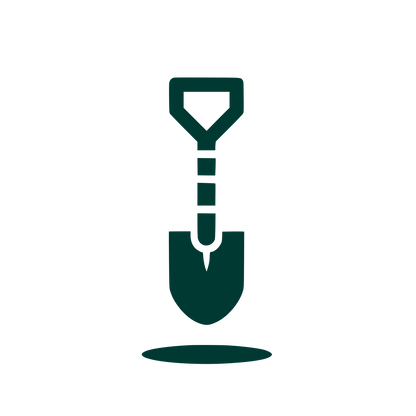 Shovel Symbol Logo #003932