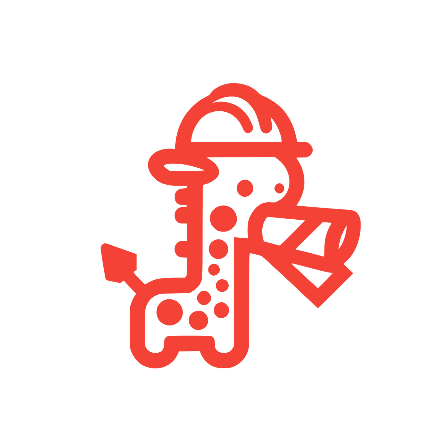 Giraffe in Hard Hat Logo #F44336
