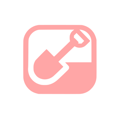 Shovel Graphic Logo #ffa6a6