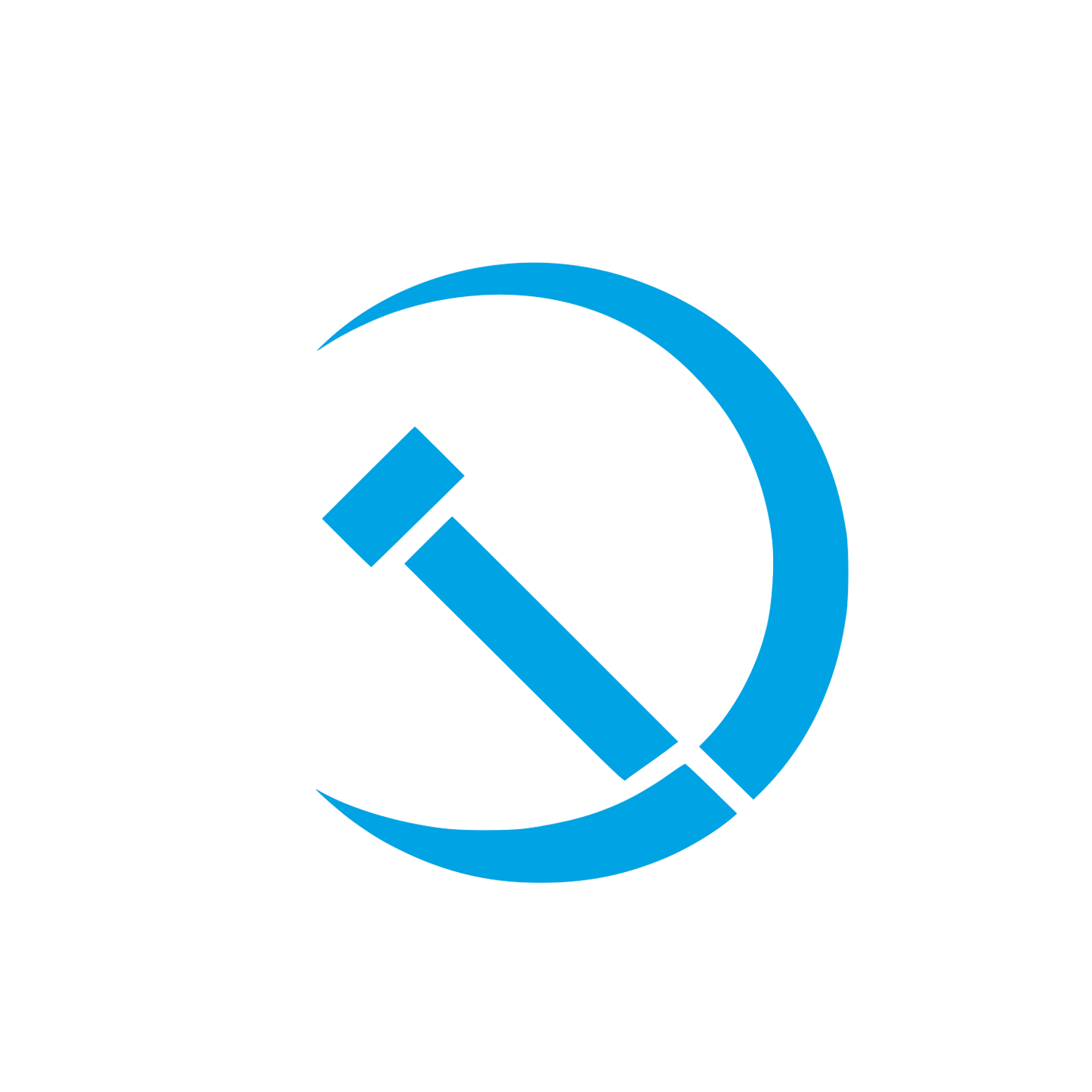 Sickle Hammer Logo #00a3e4