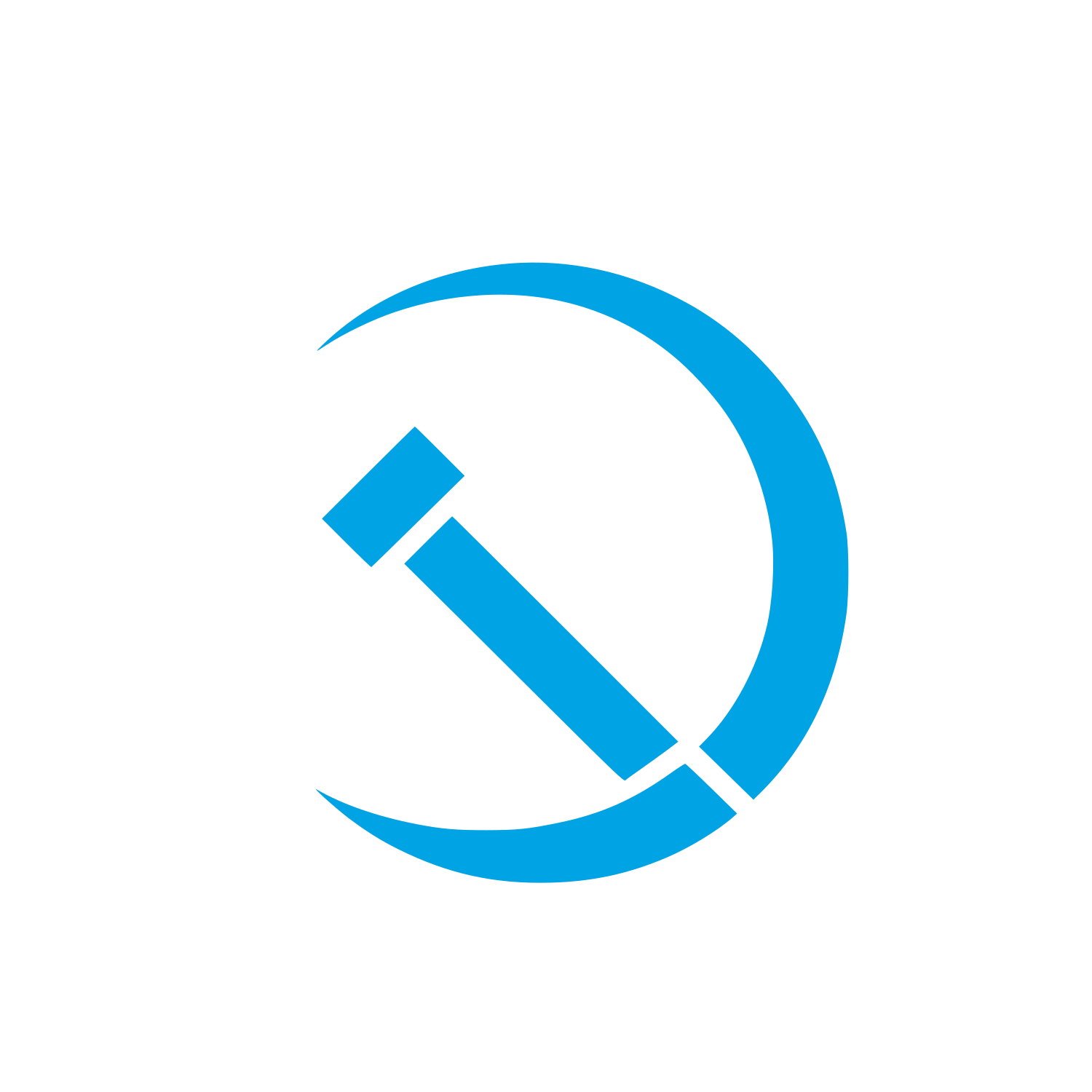 Sickle Hammer Logo #00a3e4