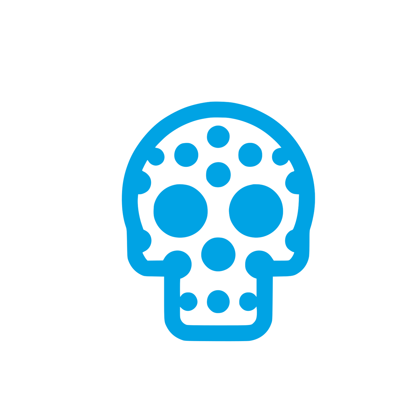 Skull Logo #00a3e4