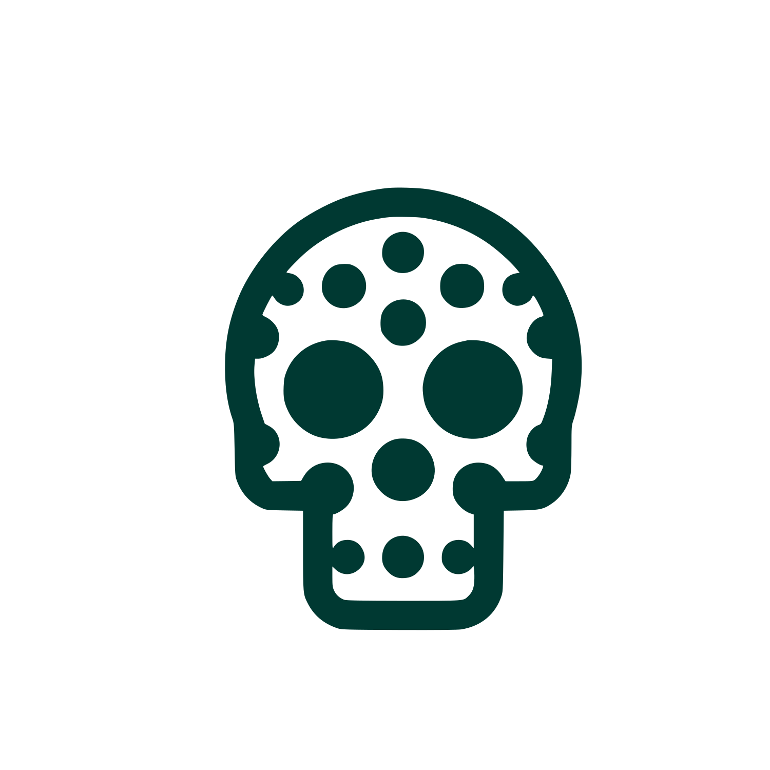 Skull Logo #003932