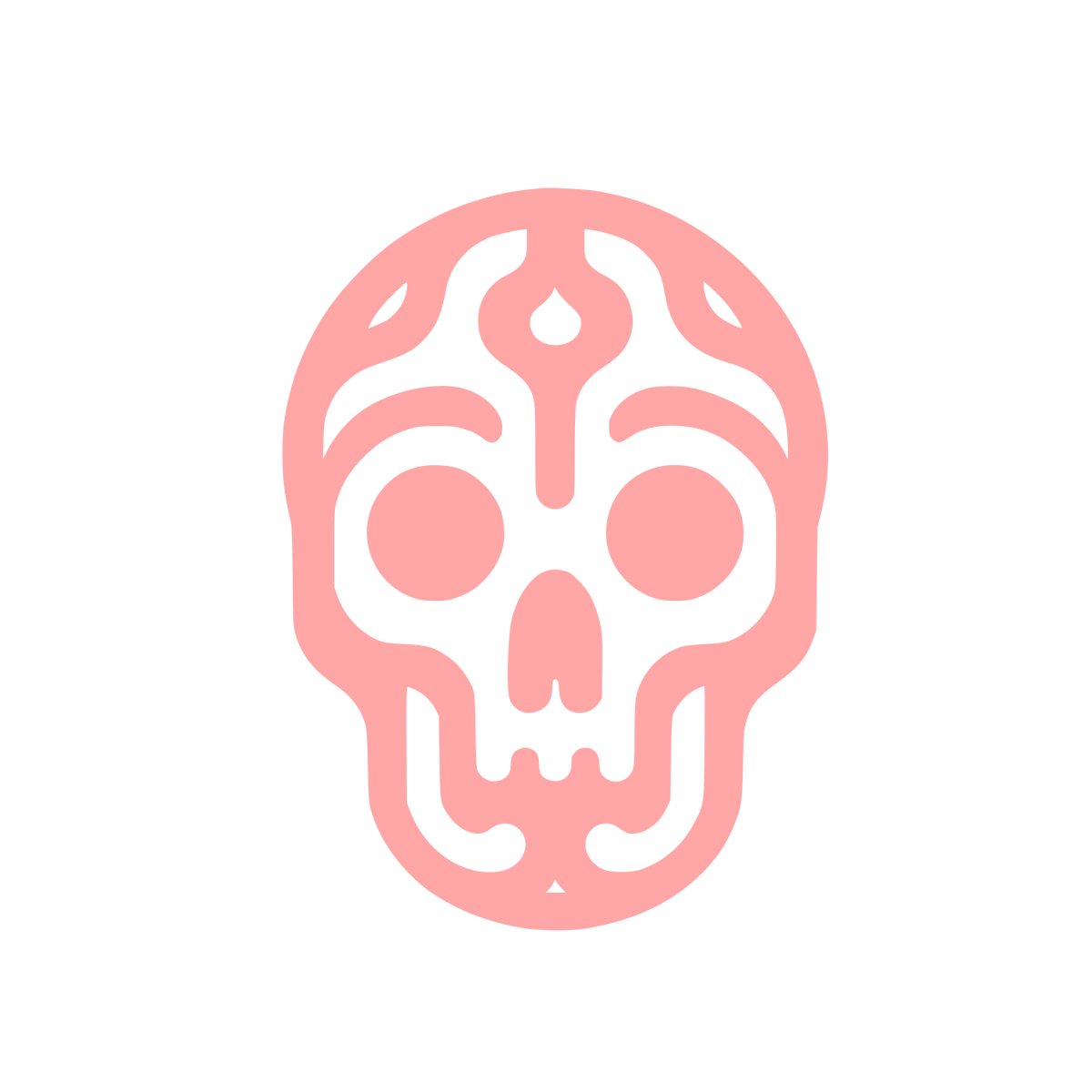 Decorative Skull Logo #ffa6a6