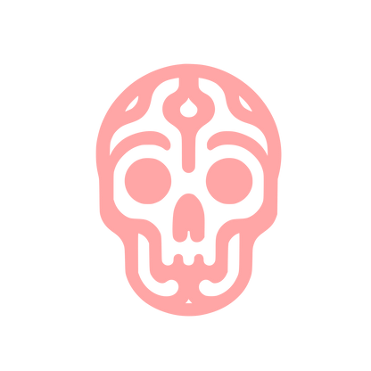 Decorative Skull Logo #ffa6a6