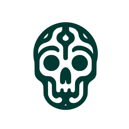 Decorative Skull Logo #003932