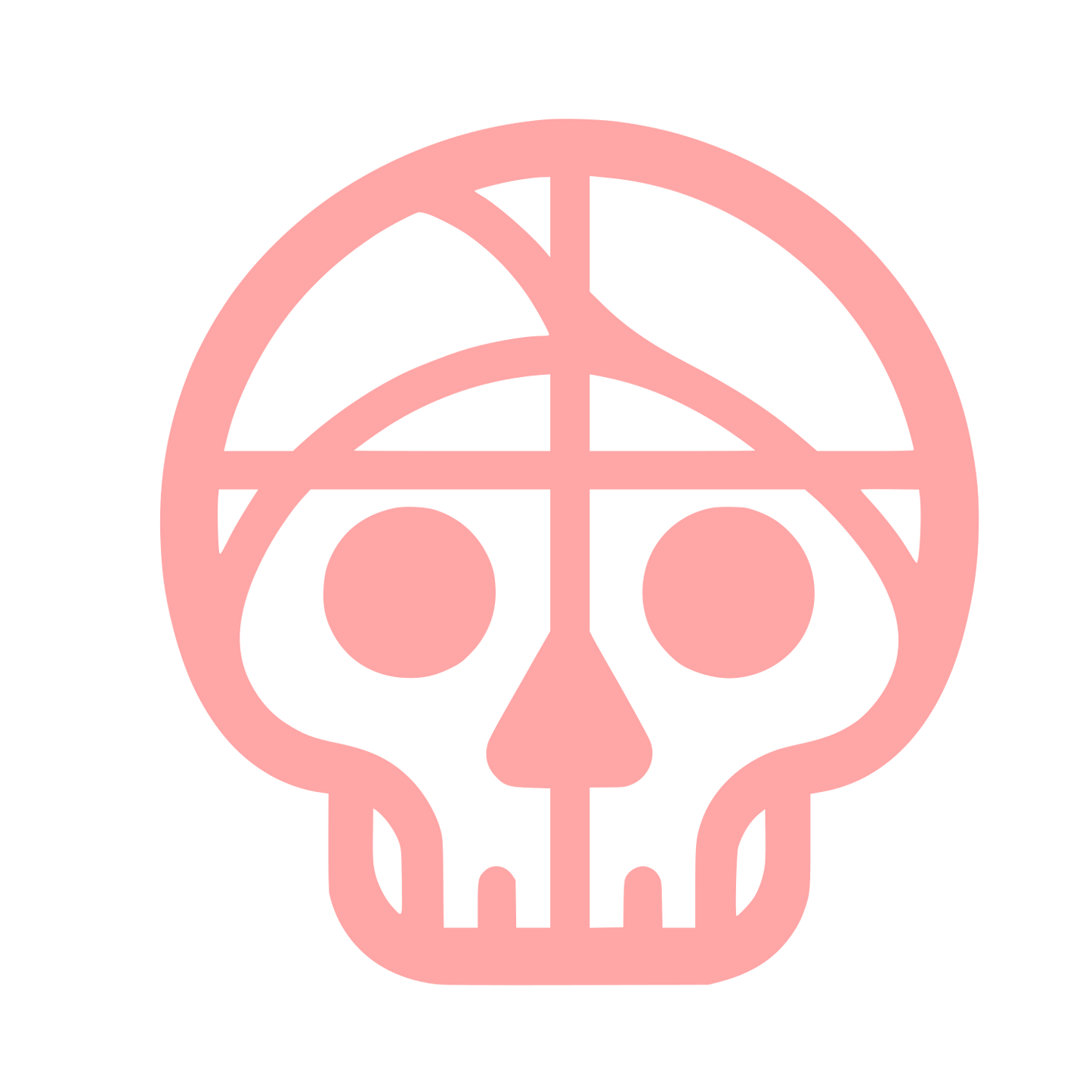 Abstract Skull Logo #ffa6a6