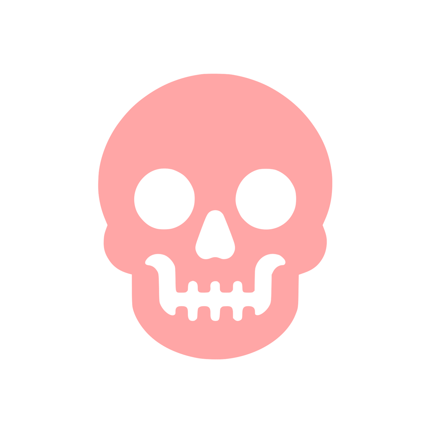 Skull Symbol Logo #ffa6a6