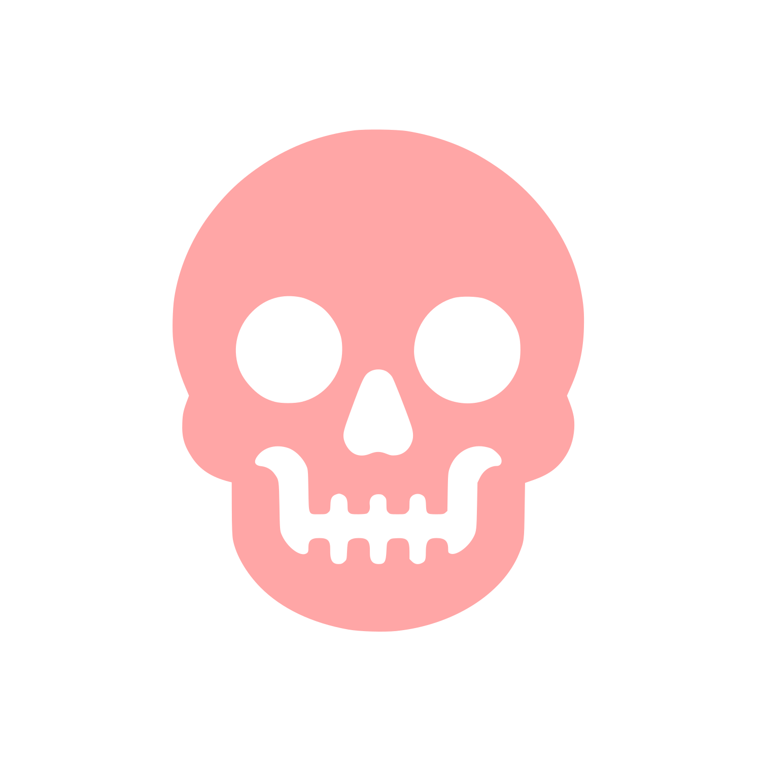 Skull Symbol Logo #ffa6a6