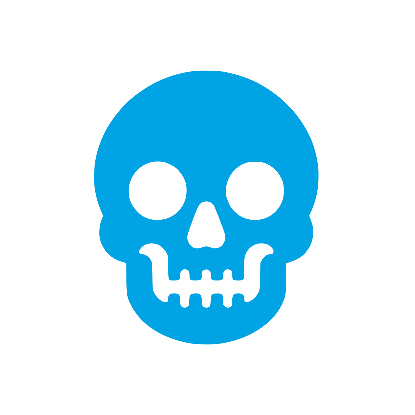 Skull Symbol Logo #00a3e4