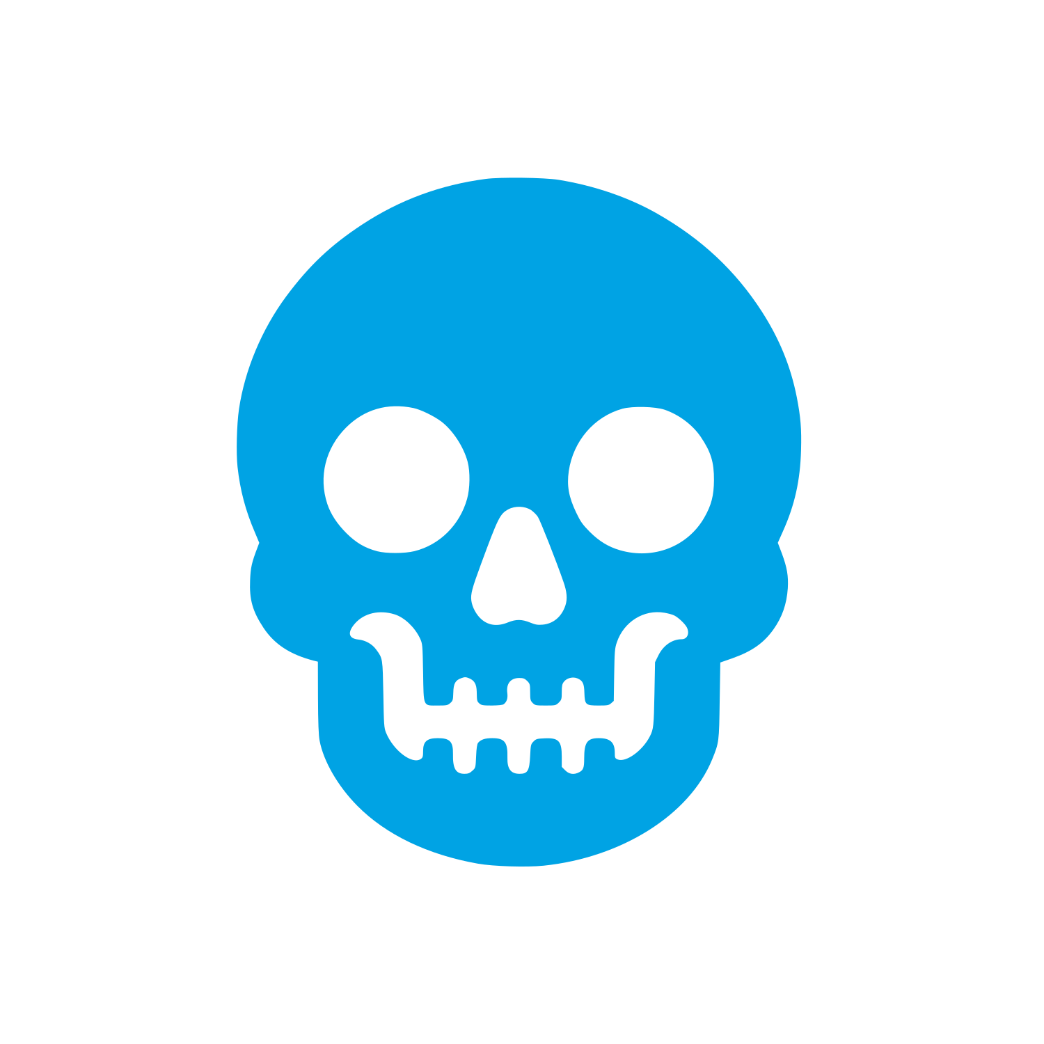 Skull Symbol Logo #00a3e4