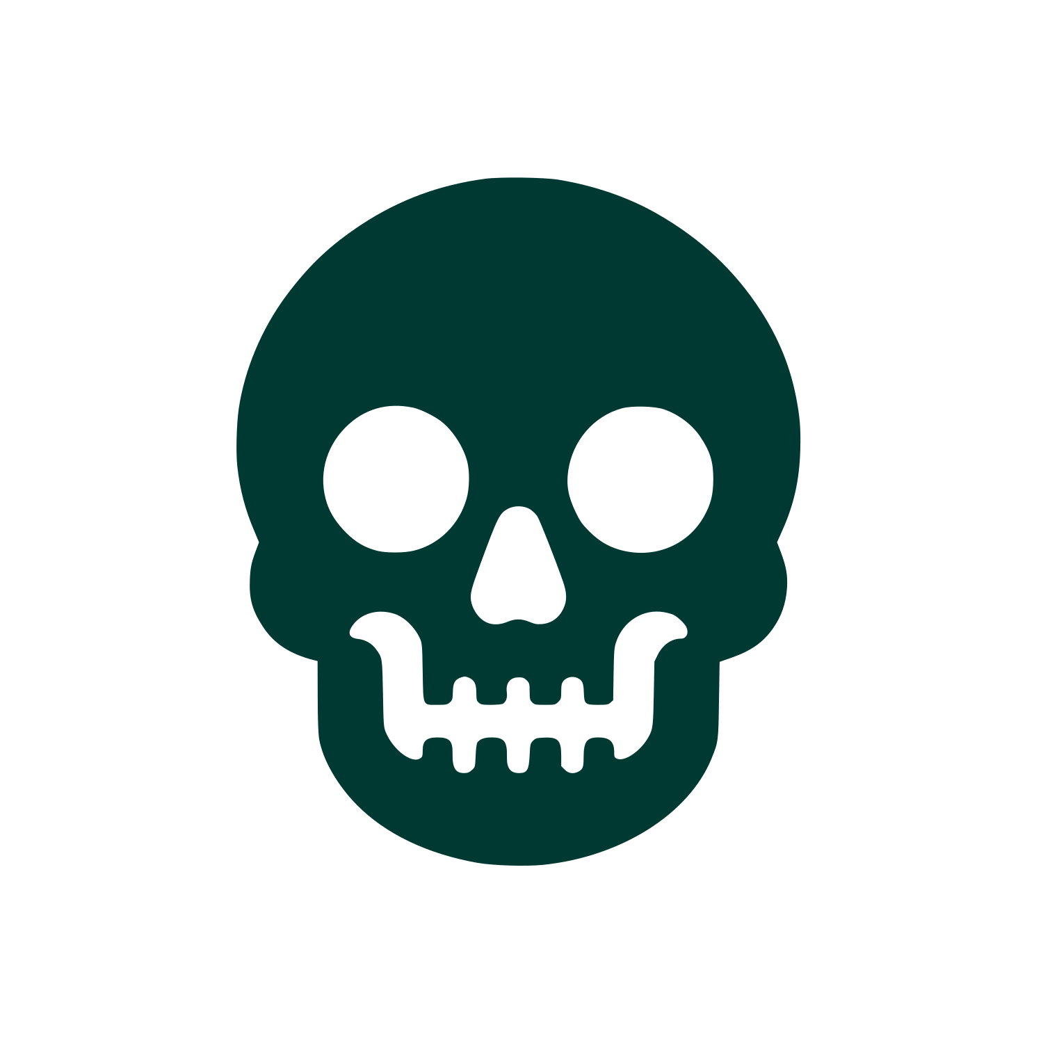 Skull Symbol Logo #003932