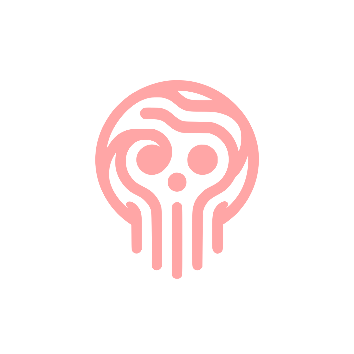 Abstract Skull Logo #ffa6a6