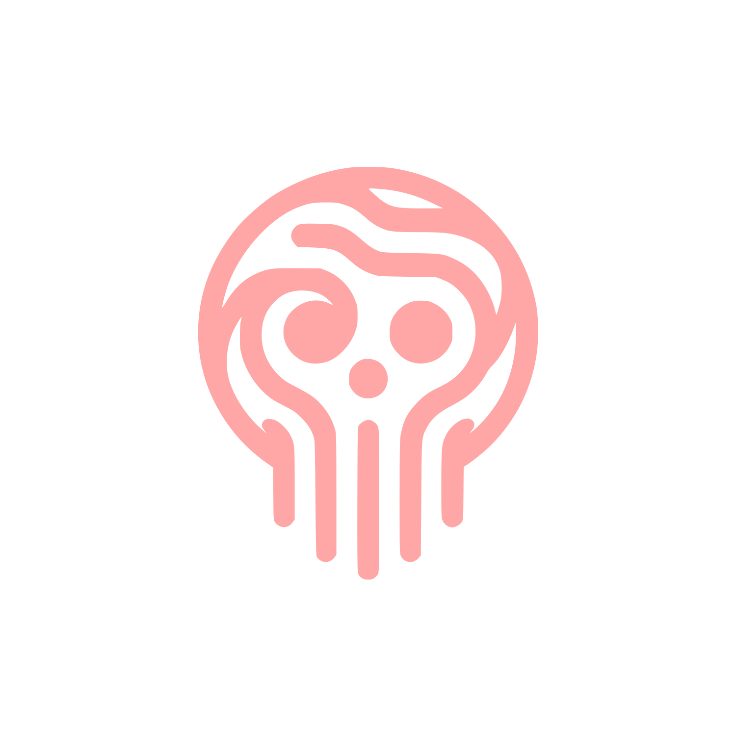 Abstract Skull Logo #ffa6a6