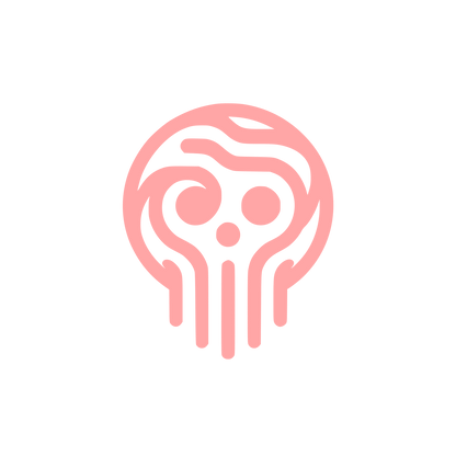 Abstract Skull Logo #ffa6a6