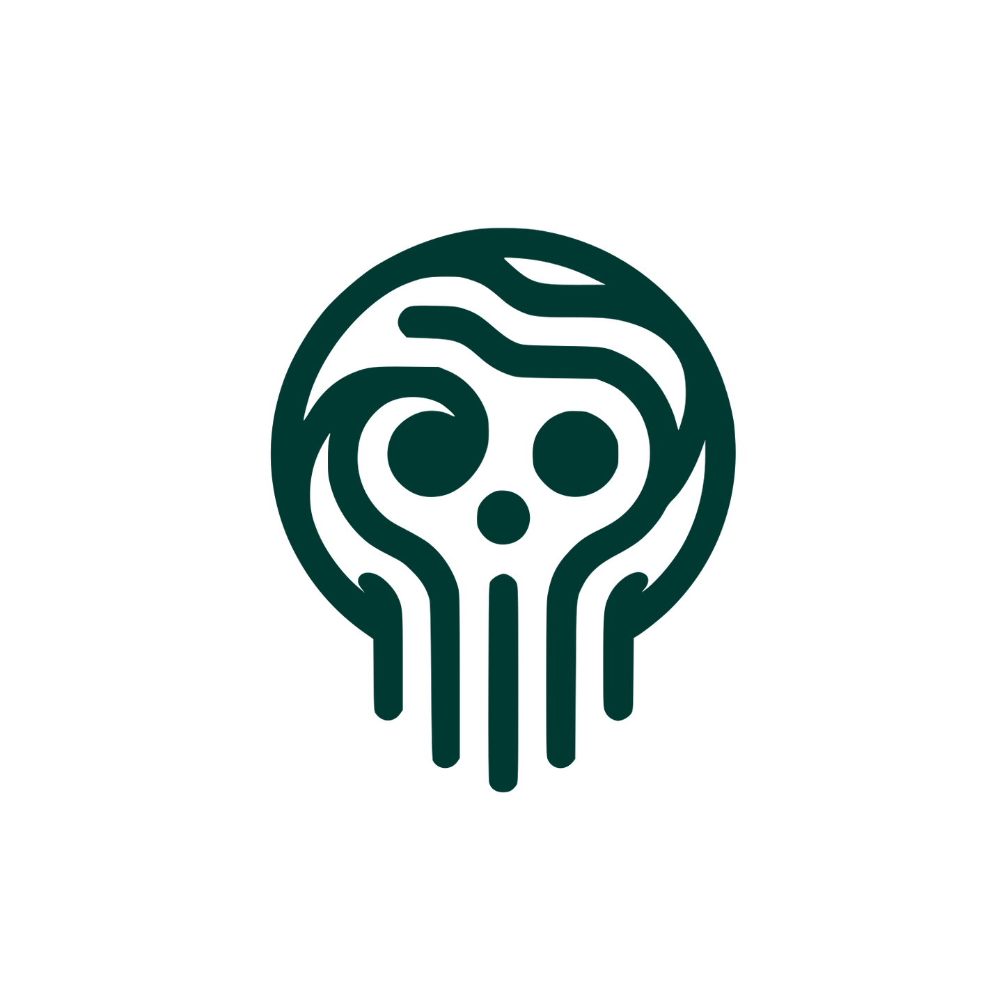 Abstract Skull Logo #003932