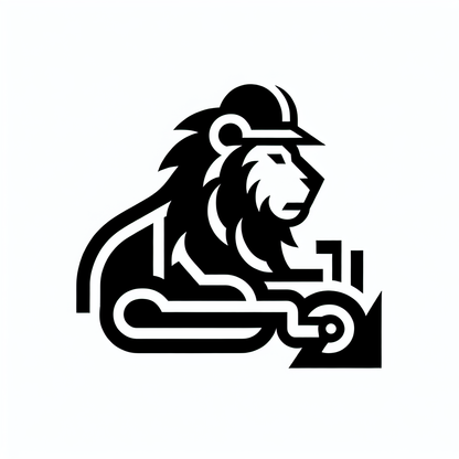 Lion Gear Emblem Logo