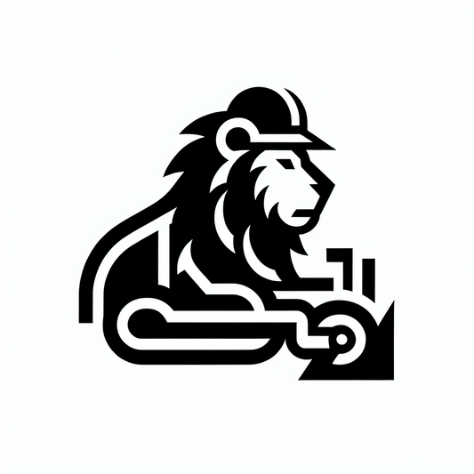 Lion Gear Emblem Logo