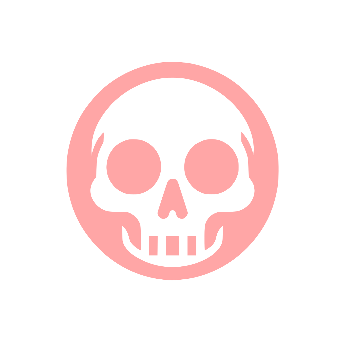 Skull Logo Design #ffa6a6