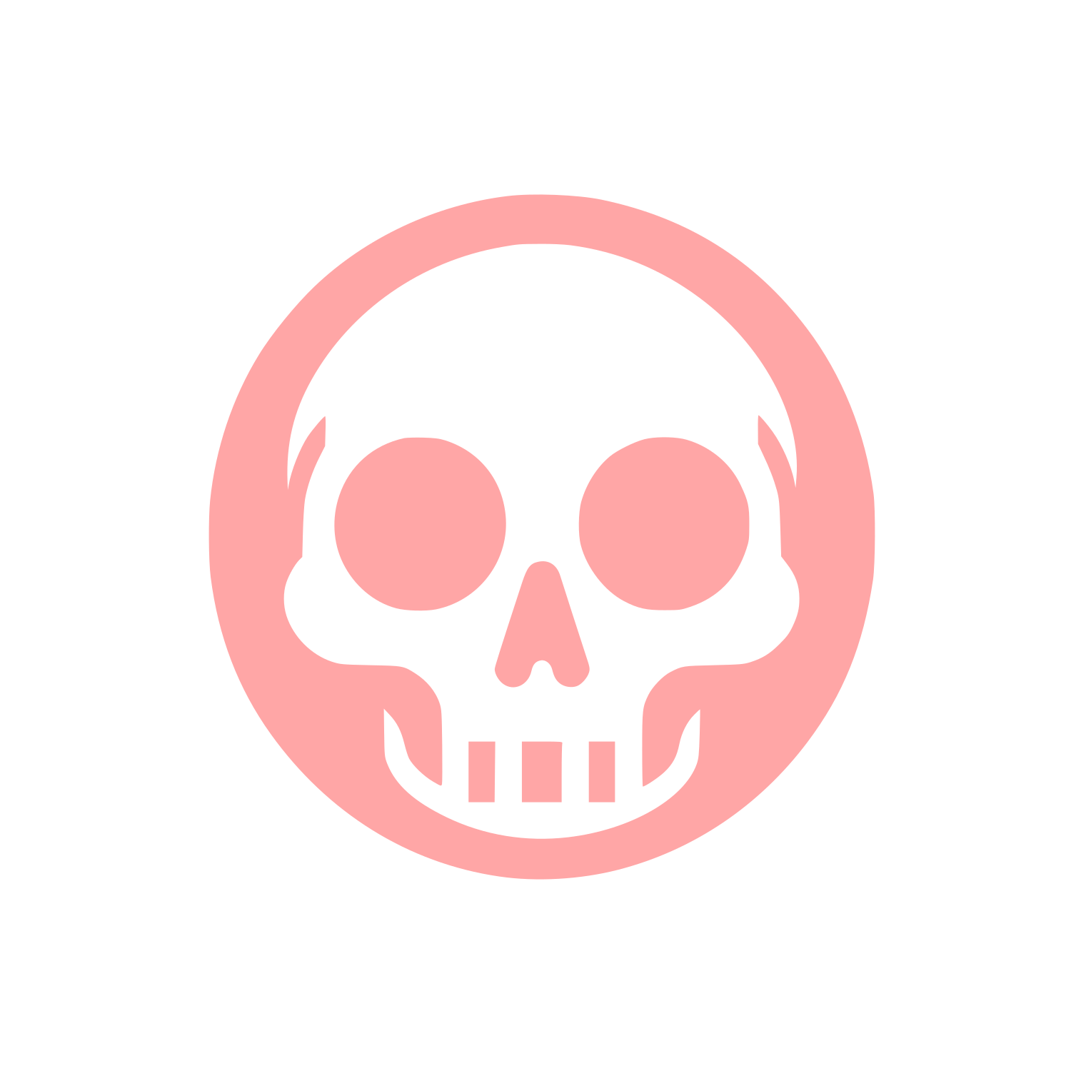 Skull Logo Design #ffa6a6