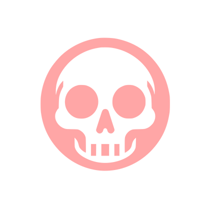 Skull Logo Design #ffa6a6