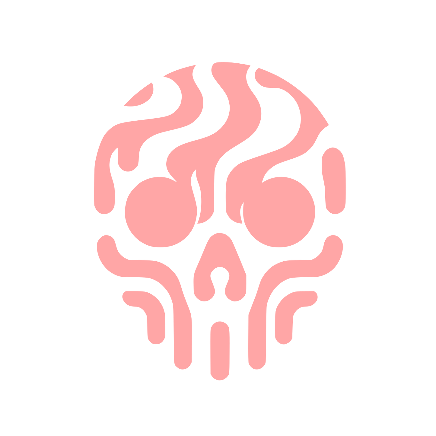 Skull Logo #ffa6a6
