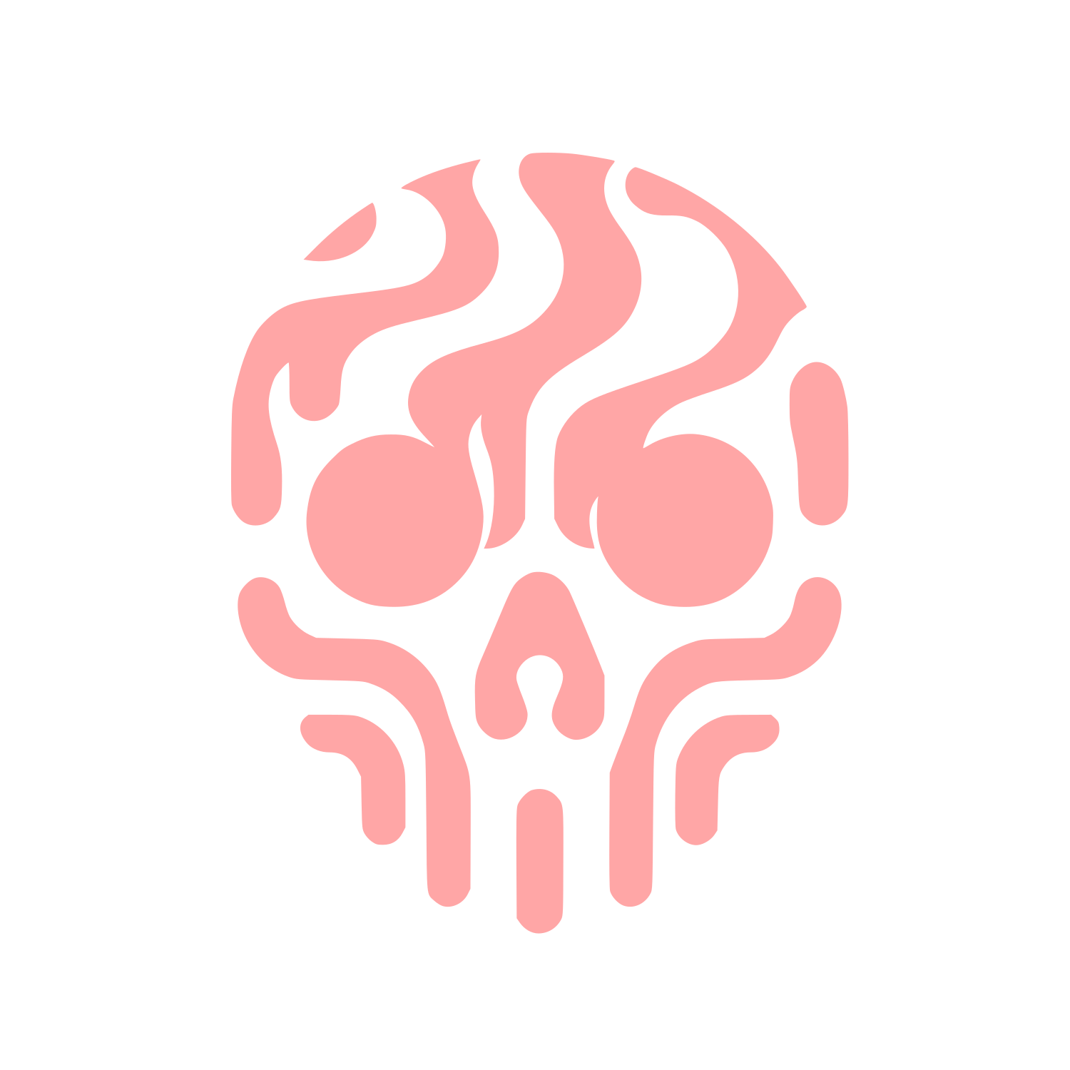 Skull Logo #ffa6a6