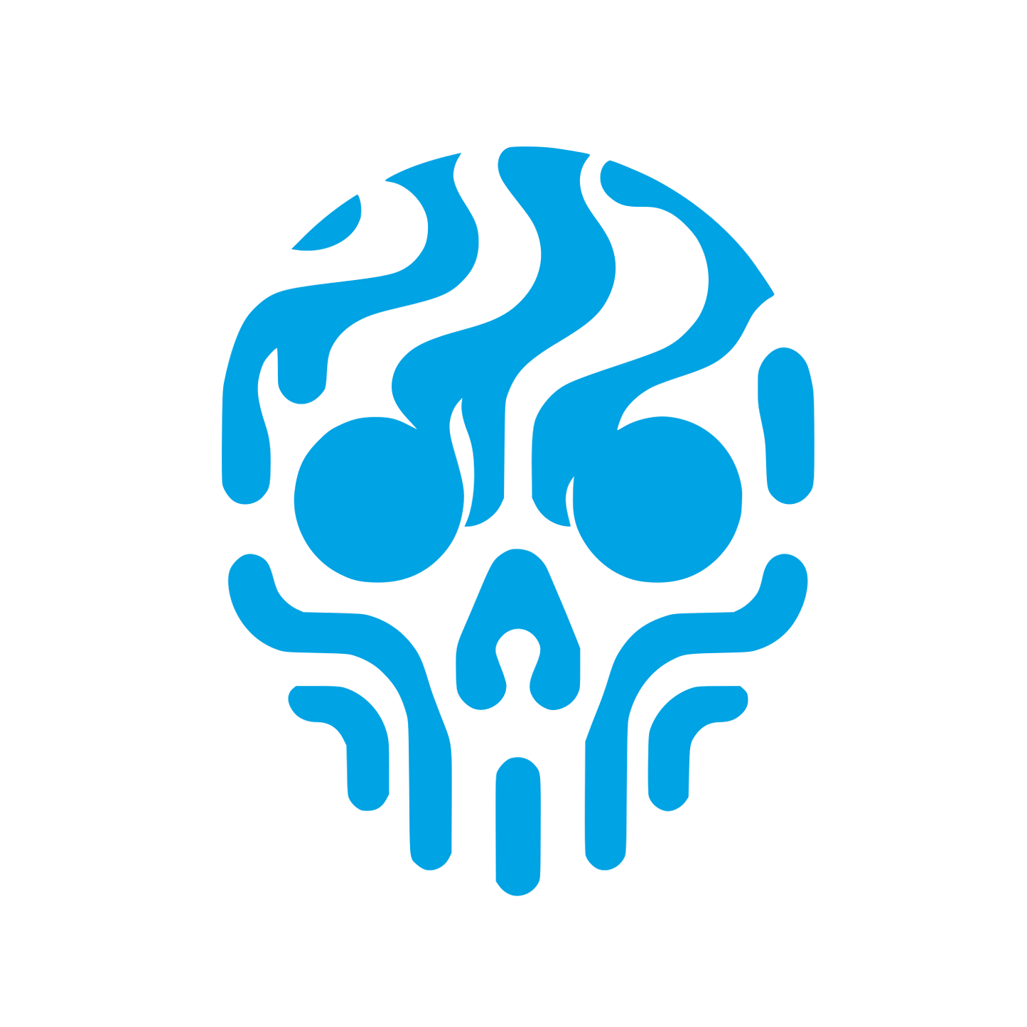 Skull Logo #00a3e4