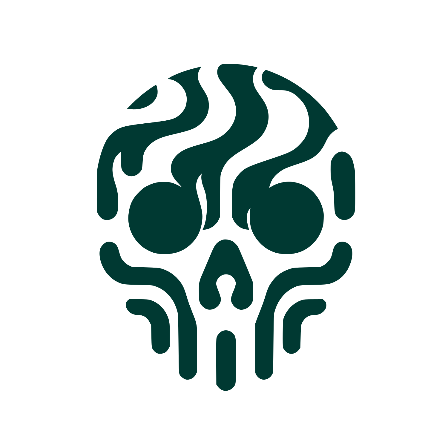 Skull Logo #003932
