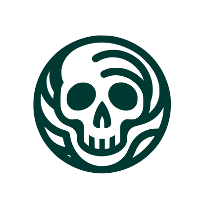 Skull Circle Logo #003932