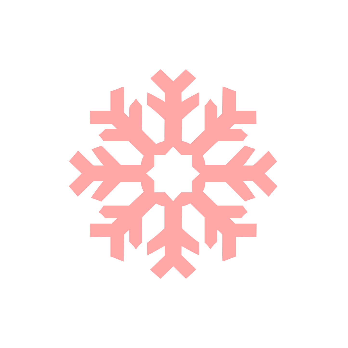 Snowflake Logo Design #ffa6a6