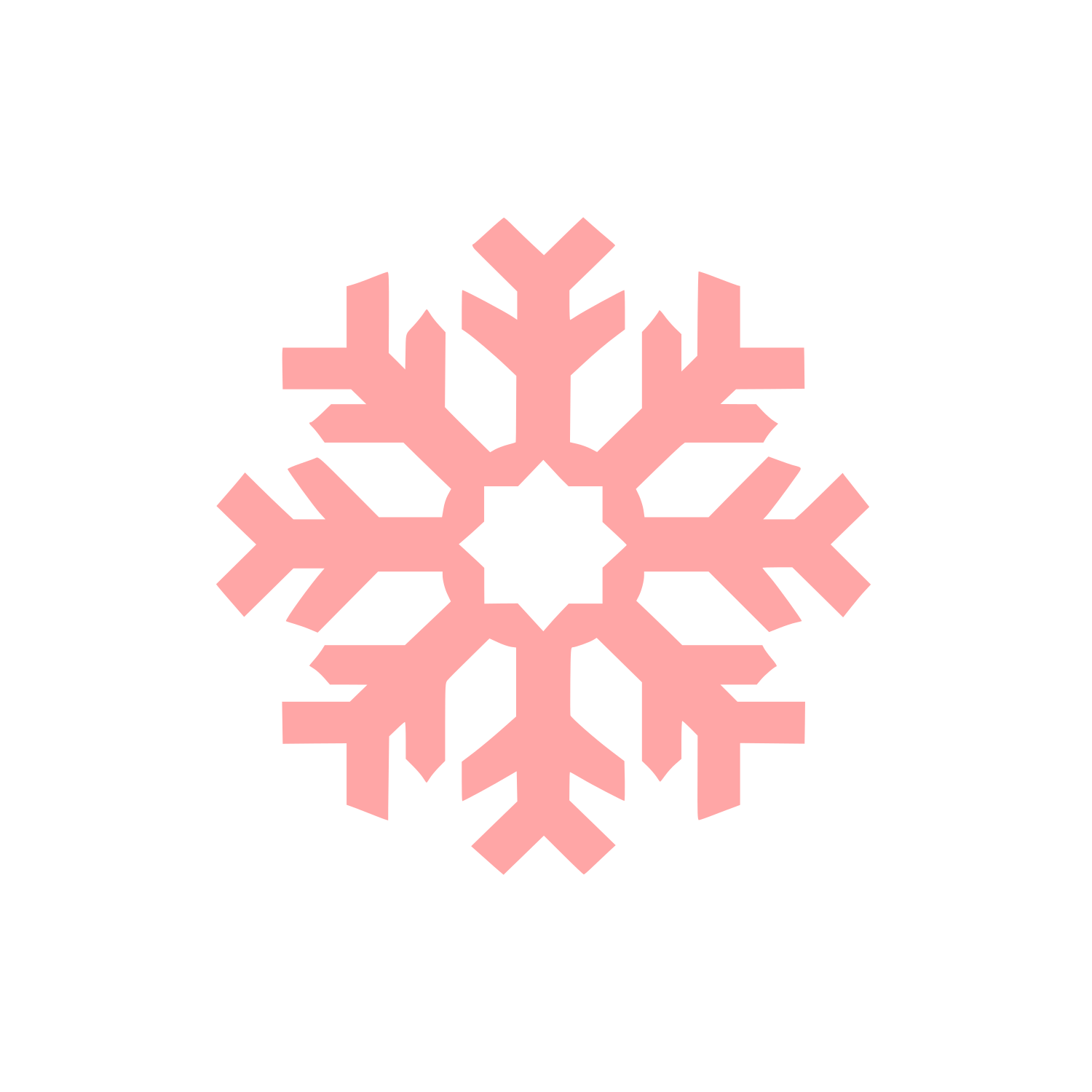 Snowflake Logo Design #ffa6a6