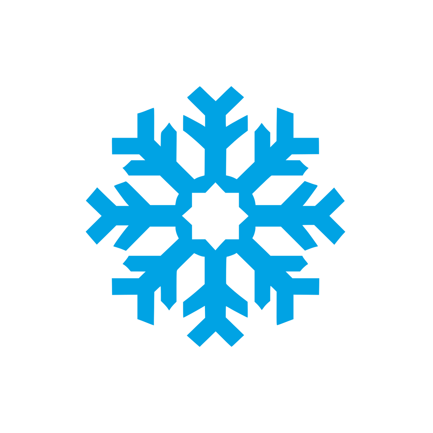 Snowflake Logo Design #00a3e4
