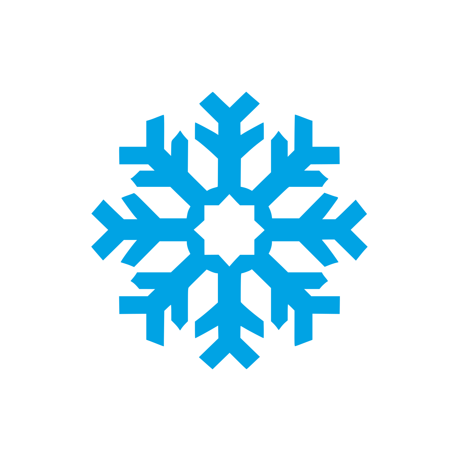 Snowflake Logo Design #00a3e4