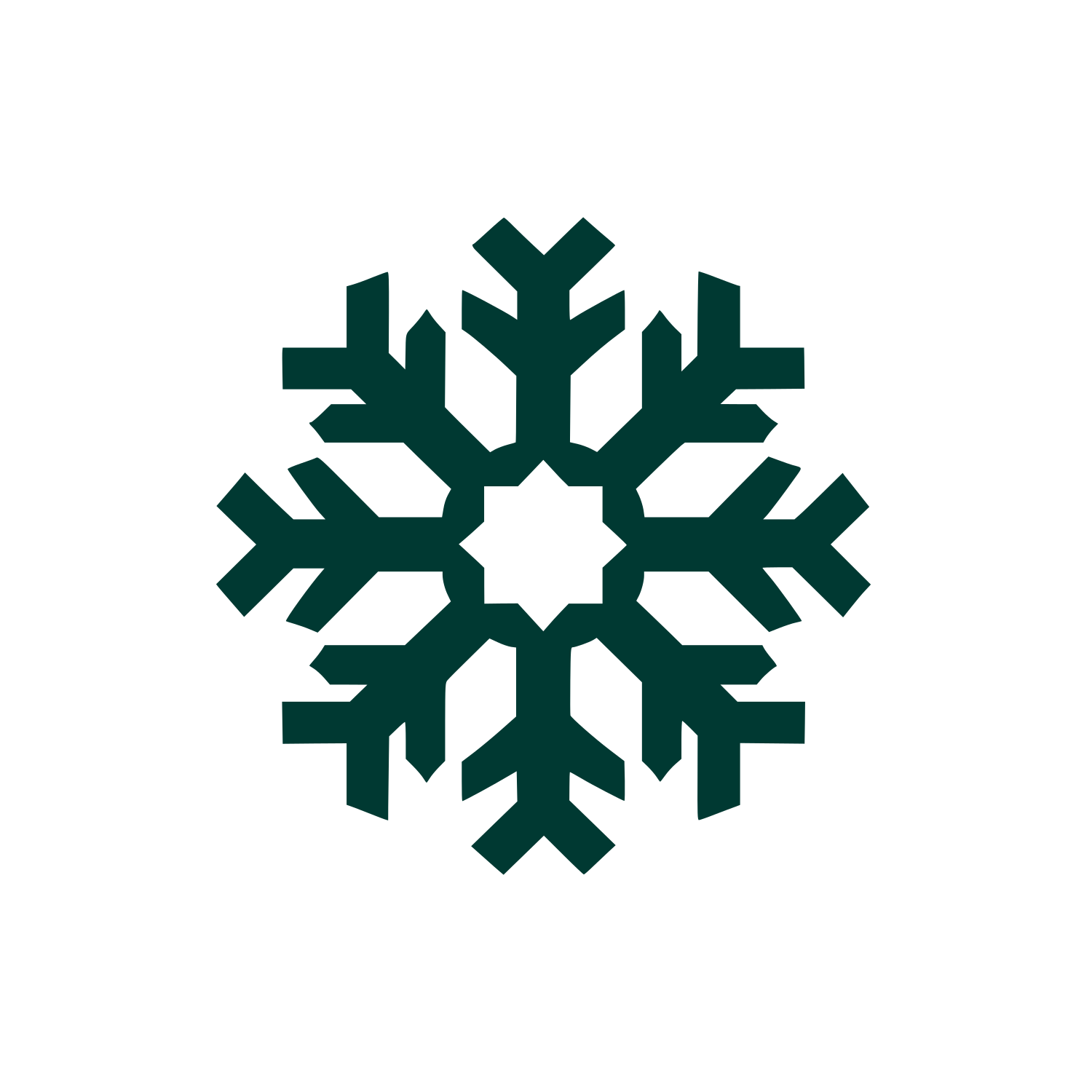 Snowflake Logo Design #003932