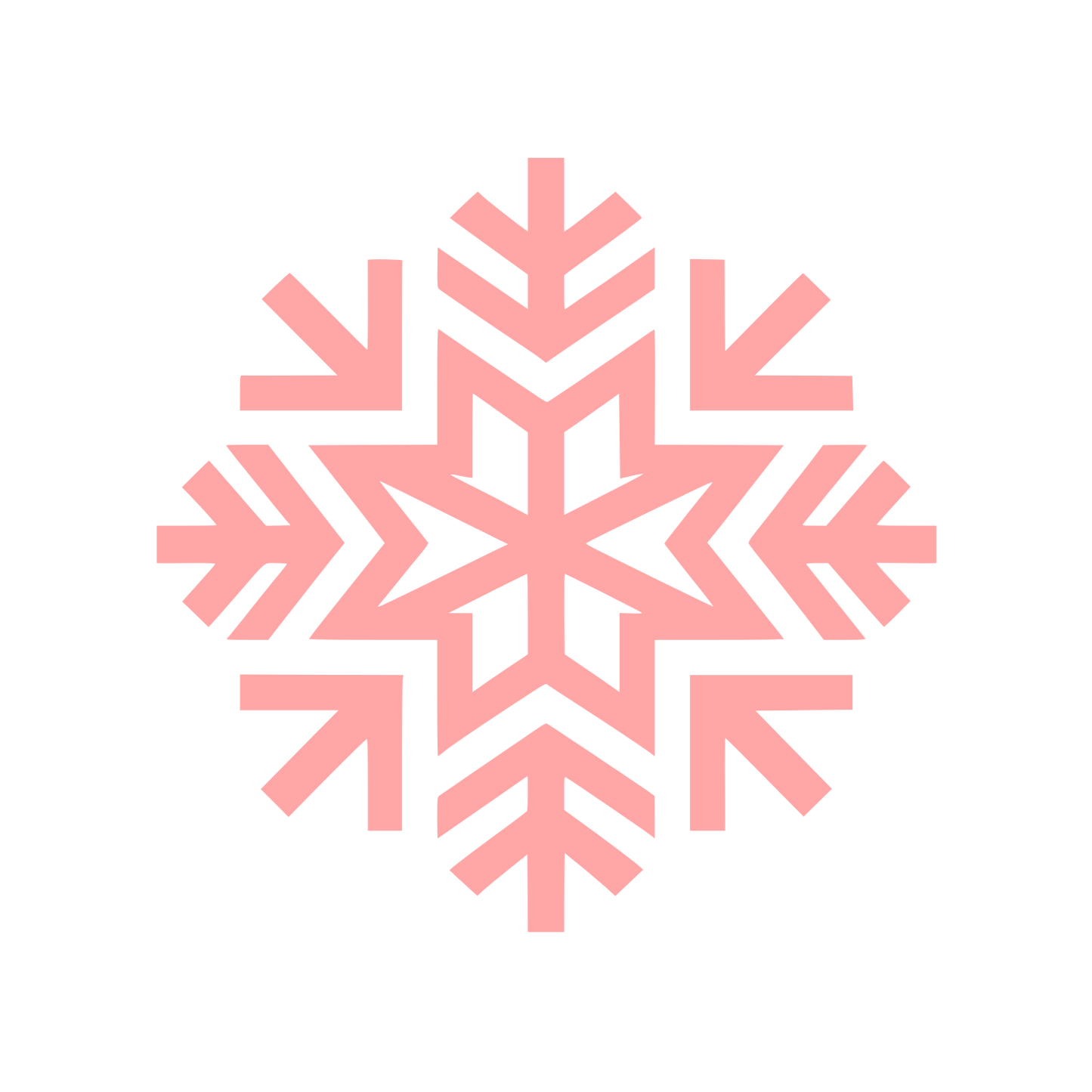 Snowflake Geometric Logo #ffa6a6