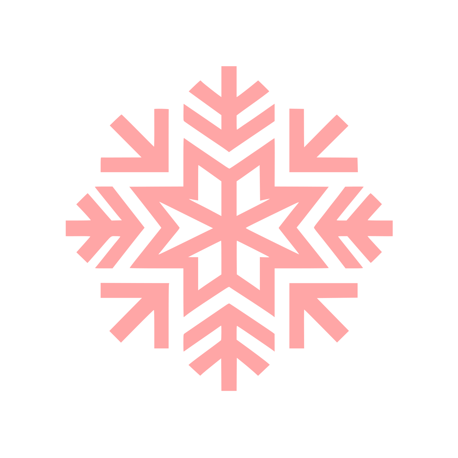 Snowflake Geometric Logo #ffa6a6