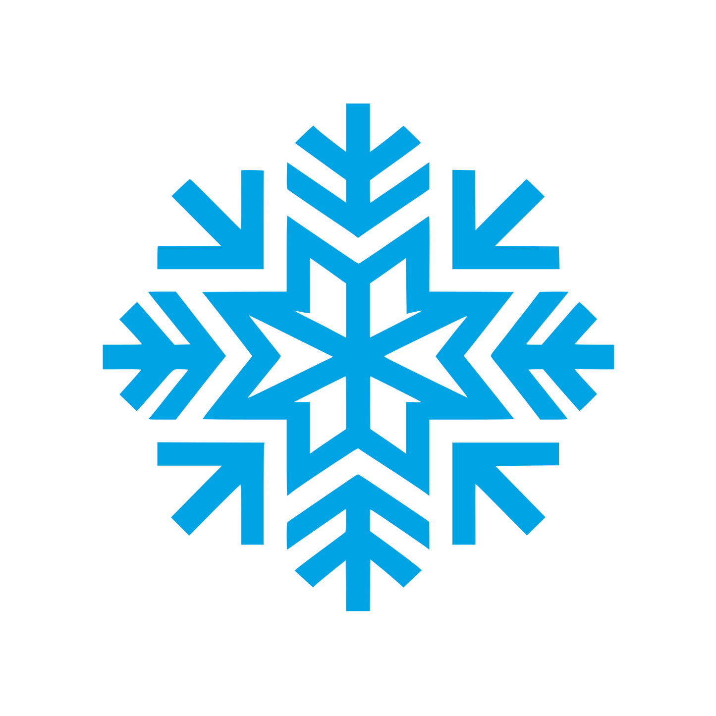 Snowflake Geometric Logo #00a3e4