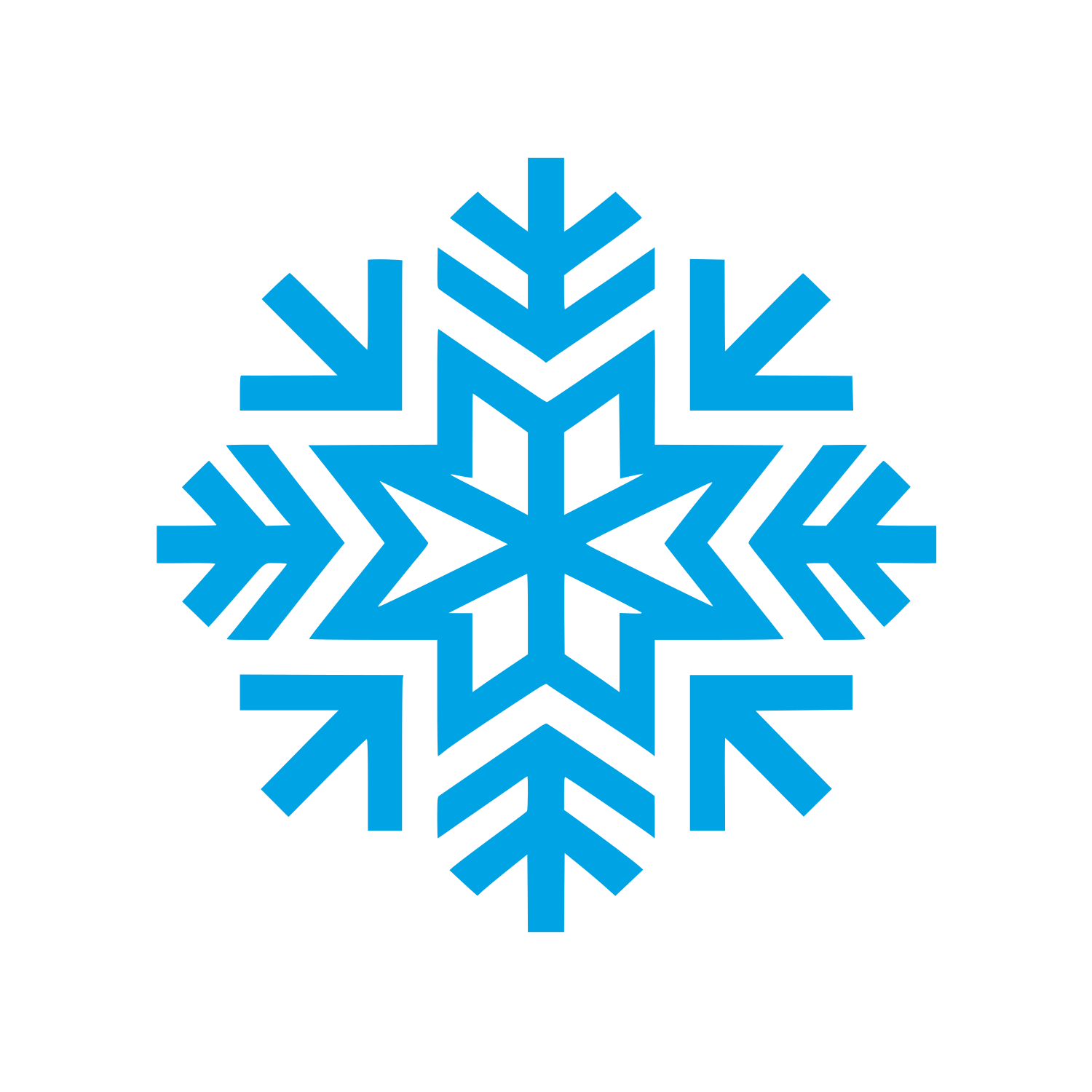 Snowflake Geometric Logo #00a3e4