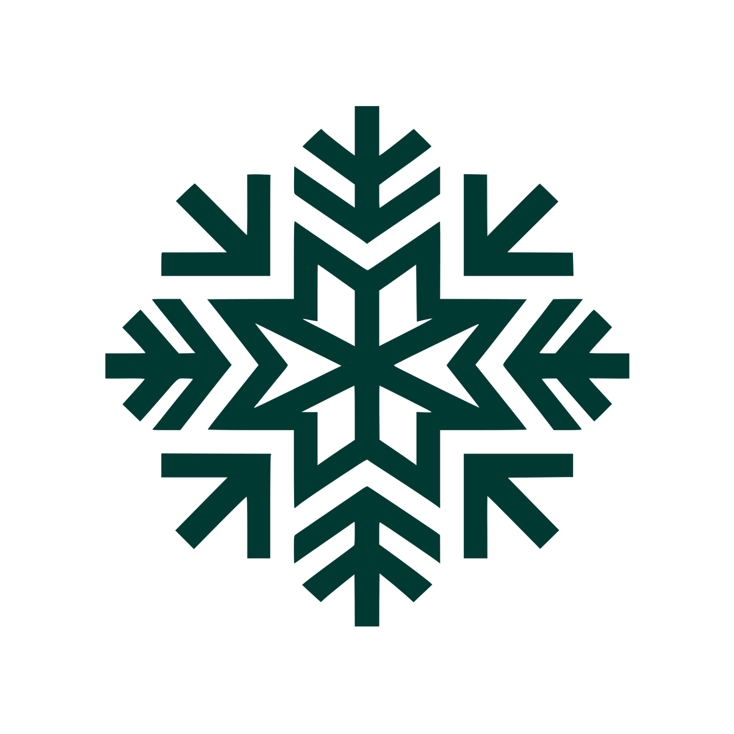 Snowflake Geometric Logo #003932